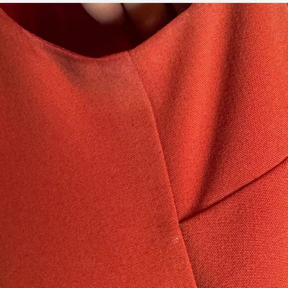 VTG 90's Ava & Aiden Sleeveless Red Rouched Midi Dress Size 2 Christmas Holiday - Picture 9 of 10